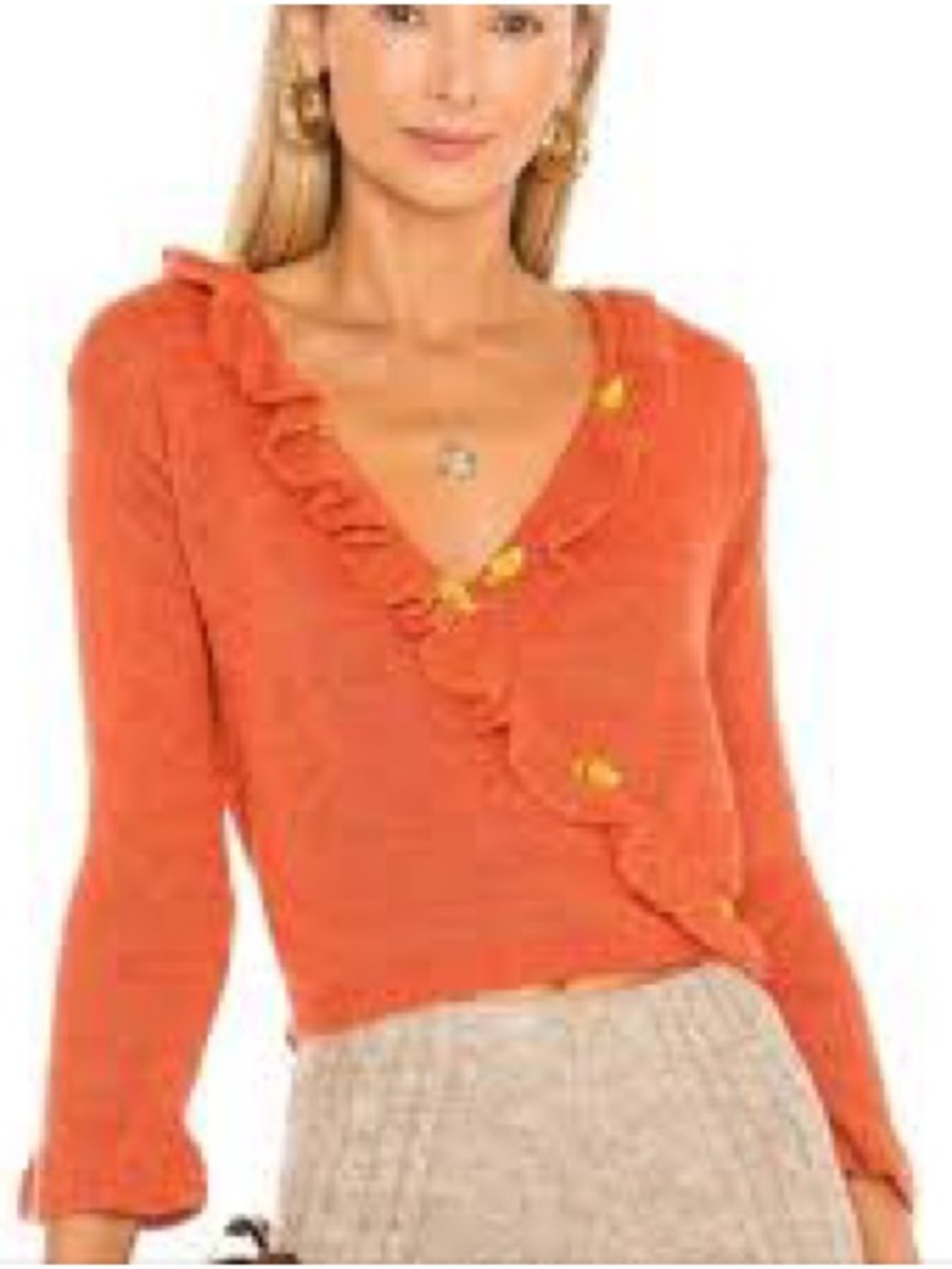 Tach Clothing knit wrap sweater floral lining XS